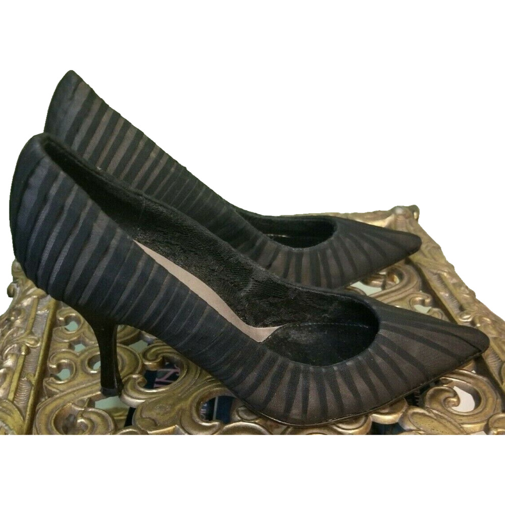 Ann Marino Black Stilettos Heels‎ Pumps Shoes Size 7 M EUC